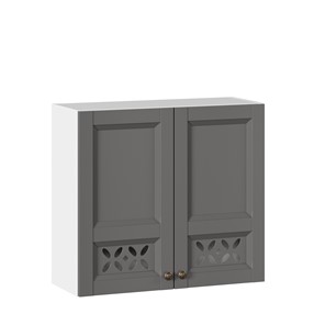 Шкаф кухонный Амели-3 800 ЛД 299.360.000.033, Белый/Оникс серый в Саратове