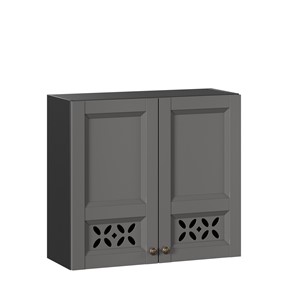 Кухонный шкаф Амели-3 800 ЛД 299.360.000.035, Черный/Оникс серый в Саратове