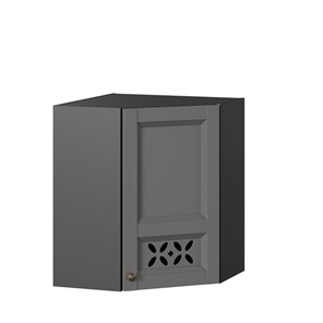 Кухонный шкаф Амели-3 угловой 600 ЛД 299.610.000.056, Черный/Оникс серый в Саратове