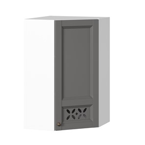 Кухонный шкаф Амели-3 угловой 600 высокий ЛД 299.620.000.057, Белый/Оникс серый в Саратове