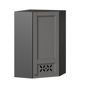 Кухонный шкаф Амели-3 угловой 600 высокий ЛД 299.620.000.058, Черный/Оникс серый в Саратове
