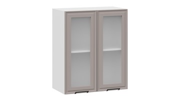 Навесной кухонный шкаф Белладжио 1В6С (Белый, Софт капучино) в Саратове