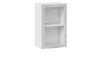 Навесной кухонный шкаф Гранита 1В45С (Белый/Бетон снежный) в Саратове