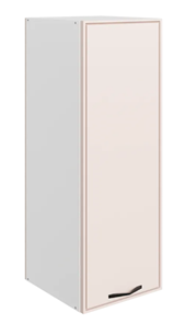 Шкаф навесной Монако L400 Н900 (1 дв. гл.), белый/айвори матовый в Саратове