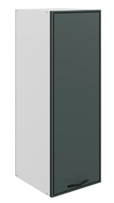 Шкаф настенный Монако L400 Н900 (1 дв. гл.), белый/грин матовый в Саратове