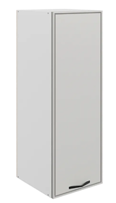 Шкаф на кухню Монако L400 Н900 (1 дв. гл.), белый/маус матовый в Саратове