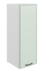 Шкаф кухонный Монако L400 Н900 (1 дв. гл.), белый/ментол матовый в Саратове