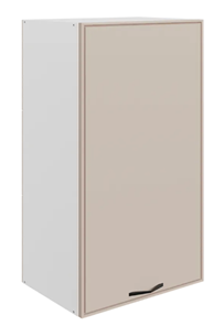 Шкаф кухонный Монако L450 Н900 (1 дв. гл.), белый/фрапучино матовый в Энгельсе