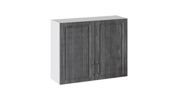 Навесной кухонный шкаф Прованс (Белый глянец/Санторини темный) В_72-90_2ДР в Саратове