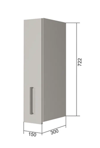 Кухонный шкаф В7 15, МДФ Океания/Антрацит в Саратове
