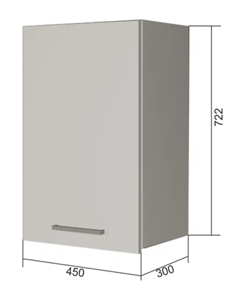 Кухонный шкаф В7 45, Бетон пайн/Белый в Саратове - изображение
