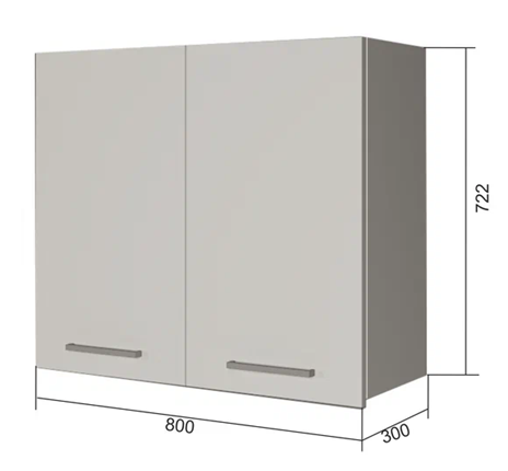 Шкаф на кухню В7 80, Бетон пайн/Белый в Саратове - изображение