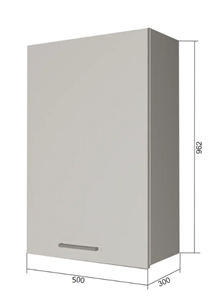 Навесной кухонный шкаф В9 50, МДФ Черный матовый/Белый в Энгельсе