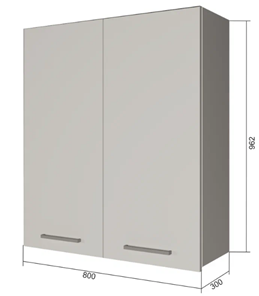 Кухонный шкаф В9 80, МДФ Софт бирюза/Антрацит в Саратове
