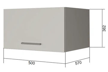 Шкаф на кухню ВГ50Г, Белое гладкое Ламарти/Антрацит в Энгельсе