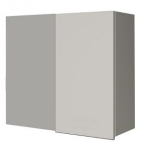 Навесной кухонный шкаф ВУП 760 Белое гладкое Ламарти/Антрацит в Саратове - предосмотр