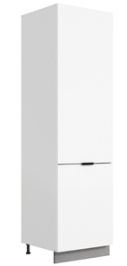 Шкаф-пенал Стоун L600 под холодильник (2 дв.гл.) (белый/джелато софттач) в Энгельсе