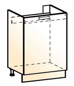 Шкаф рабочий под мойку Стоун L600 (1 дв. гл.) в Саратове