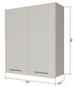 Кухонный шкаф ВС9 80, МДФ Софт бирюза/Антрацит в Саратове