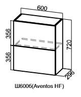 Навесной барный шкаф Модус, Ш600б/720, (Aventos HF), галифакс в Энгельсе