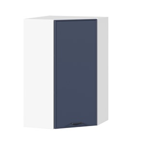 Настенный угловой шкаф высокий Индиго ЛД 298.620.000.117, Белый/Тёмно-синий в Саратове
