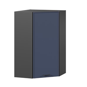 Шкаф кухонный угловой высокий Индиго ЛД 298.620.000.159, Чёрный/Тёмно-синий в Саратове
