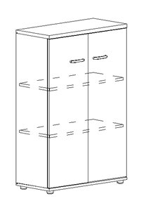 Шкаф средний закрытый Albero (78х36,4х119,4) в Саратове