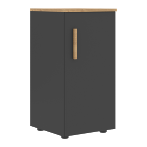 Шкаф колонна низкий с глухой правой дверью FORTA Графит-Дуб Гамильтон  FLC 40.1 (R) (399х404х801) в Энгельсе