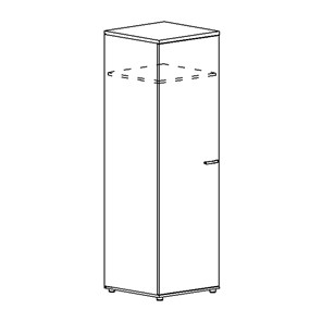 Шкаф для одежды глубокий узкий Albero (60х59х193) в Саратове