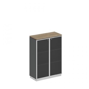 Шкаф для документов средний стекло в рамке Speech Cube (90x40x124.6) СИ 319 ДС АР ХР в Саратове