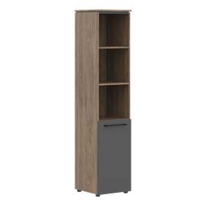 Шкаф колонна высокая с глухой малой дверью MORRIS TREND Антрацит/Кария Пальмира MHC 42.5 (429х423х1956) в Энгельсе