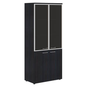 Шкаф комбинированный с дверьми в алюминиевой рамке и топом XTEN Дуб Юкон XHC 85.7  (850х410х1930) в Саратове