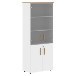 Шкаф комбинированный FORTA Белый-Дуб Гамильтон FHC 80.2(Z) (798х404х1965) в Саратове