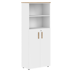 Широкий шкаф высокий FORTA Белый-Дуб Гамильтон FHC 80.6(Z) (798х404х1965) в Саратове