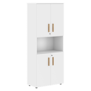 Широкий шкаф высокий FORTA Белый FHC 80.4(Z) (798х404х1965) в Энгельсе