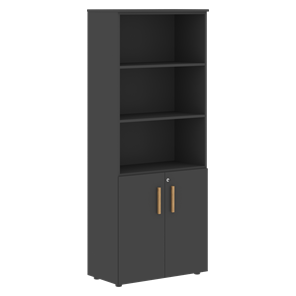 Широкий шкаф высокий FORTA Черный Графит  FHC 80.5(Z) (798х404х1965) в Энгельсе