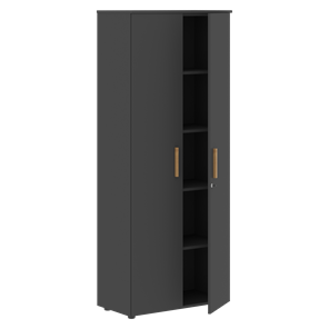 Широкий шкаф высокий FORTA Черный Графит FHC 80.1(Z) (798х404х1965) в Энгельсе