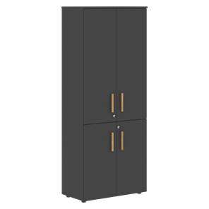 Шкаф комбинированный FORTA Черный Графит FHC 80.2(Z) (798х404х1965) в Саратове