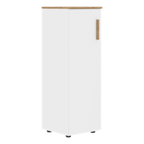 Шкаф колонна средний с левой дверью FORTA Белый-Дуб Гамильтон  FMC 40.1 (L) (399х404х801) в Саратове