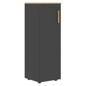 Средний шкаф колонна с глухой дверью левой FORTA Графит-Дуб Гамильтон   FMC 40.1 (L) (399х404х801) в Энгельсе