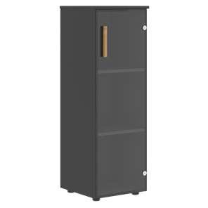 Средний шкаф колонна со стеклянной дверью правой FORTA Черный ГрафитFMC 40.2 (R) (399х404х801) в Саратове