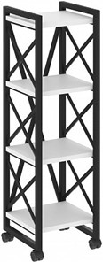 Стеллаж Loft VR.L-MST.K-4.4, Белый/Черный металл в Энгельсе