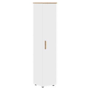 Высокий шкаф колонна с глухой дверью FORTA Белый-Дуб Гамильтон  FHC 40.1 (L/R) (399х404х1965) в Саратове