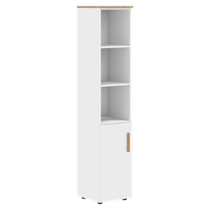 Высокий шкаф колонна с глухой малой дверью левой FORTA Белый-Дуб Гамильтон FHC 40.5 (L) (399х404х1965) в Саратове
