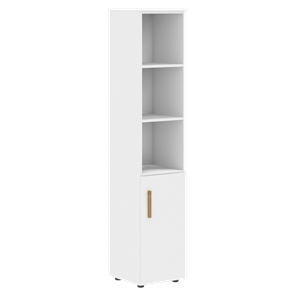 Высокий шкаф колонна с глухой малой дверью правой FORTA Белый FHC 40.5 (R) (399х404х1965) в Энгельсе
