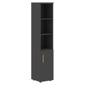 Шкаф колонна высокий с глухой малой дверью правой FORTA Черный Графит  FHC 40.5 (R) (399х404х1965) в Саратове
