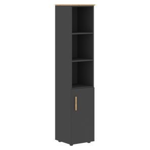 Высокий шкаф с глухой малой дверью  правой FORTA Графит-Дуб Гамильтон  FHC 40.5 (R) (399х404х1965) в Энгельсе