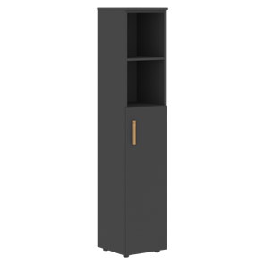 Шкаф колонна высокий с глухой средней дверью правой FORTA Черный Графит  FHC 40.6 (R) (399х404х1965) в Энгельсе