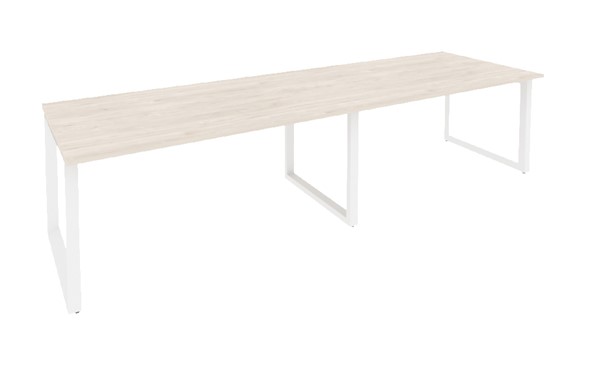 Конференц-стол O.MO-PRG-2.4 Белый/Денвер светлый в Саратове - изображение