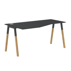 Письменный стол левый FORTA Черный Графит-Черный Графит-Бук FCT 1567  (L) (1580х900(670)х733) в Энгельсе